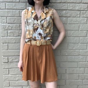 Vintage 90’s Brown Tank Top and Shorts Set